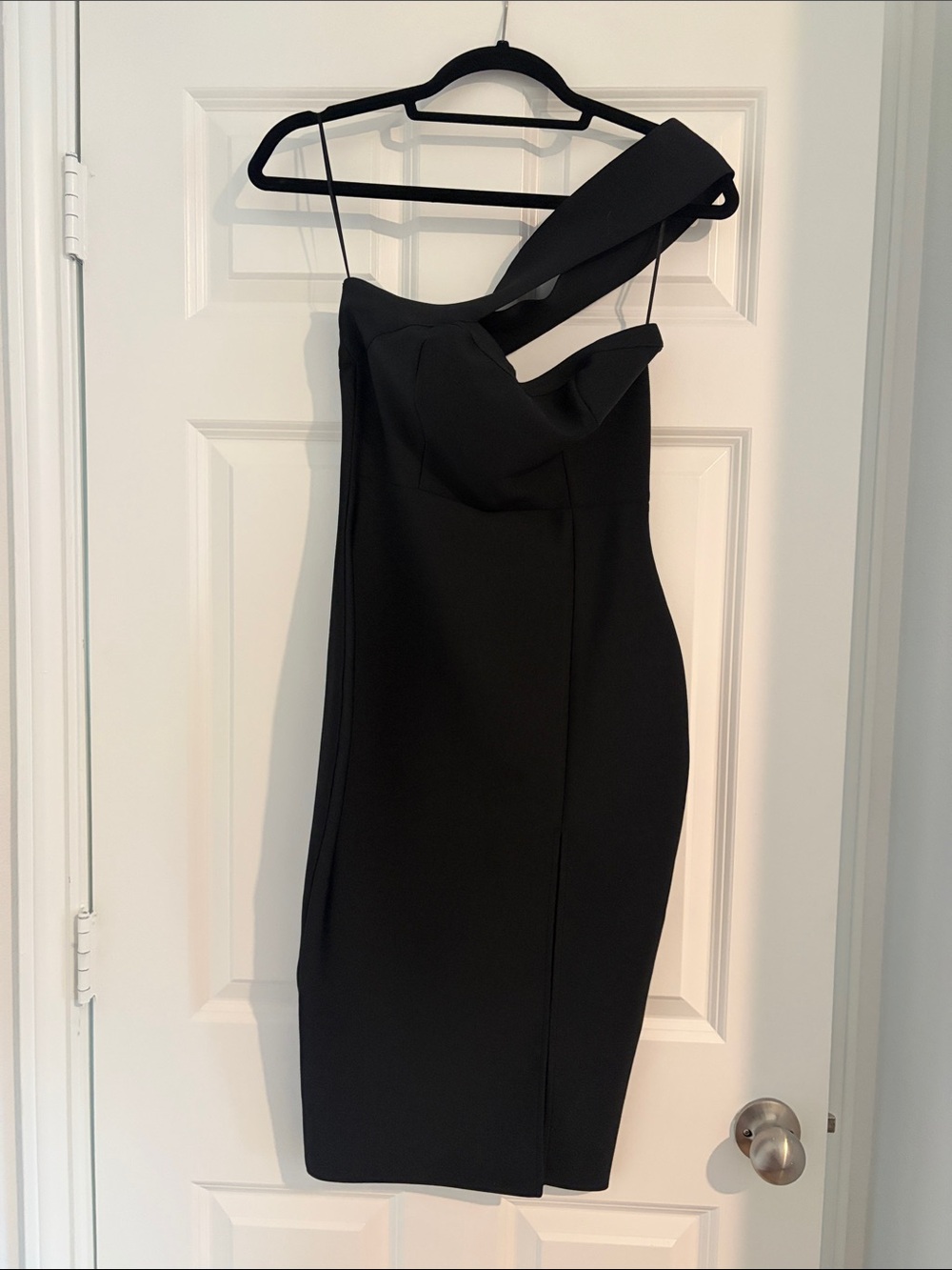Black One-Shoulder Cocktail Dress